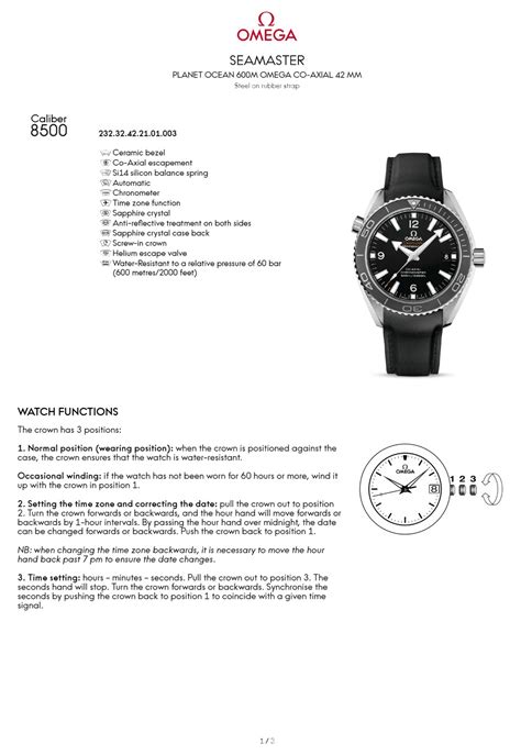 omega seamaster owners manual|omega seamaster user manual.